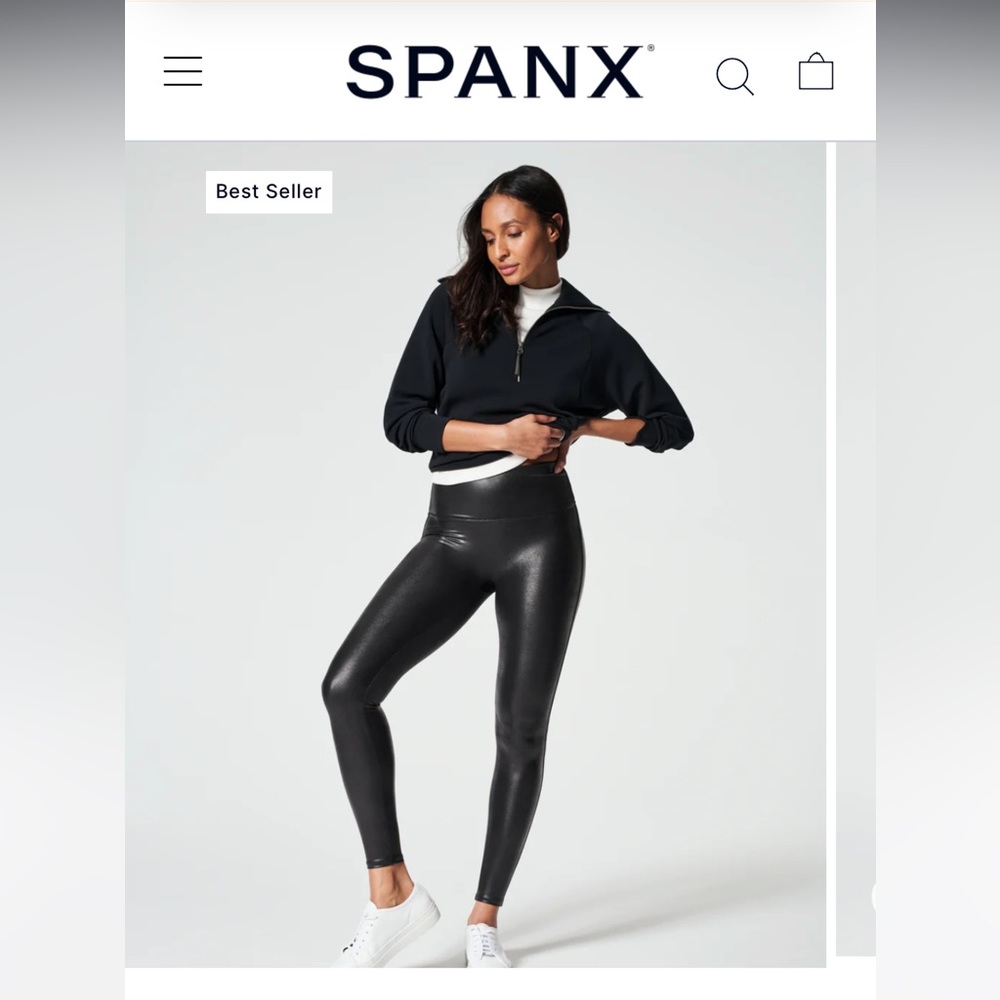 Spanx Leather Leggings Pants L
